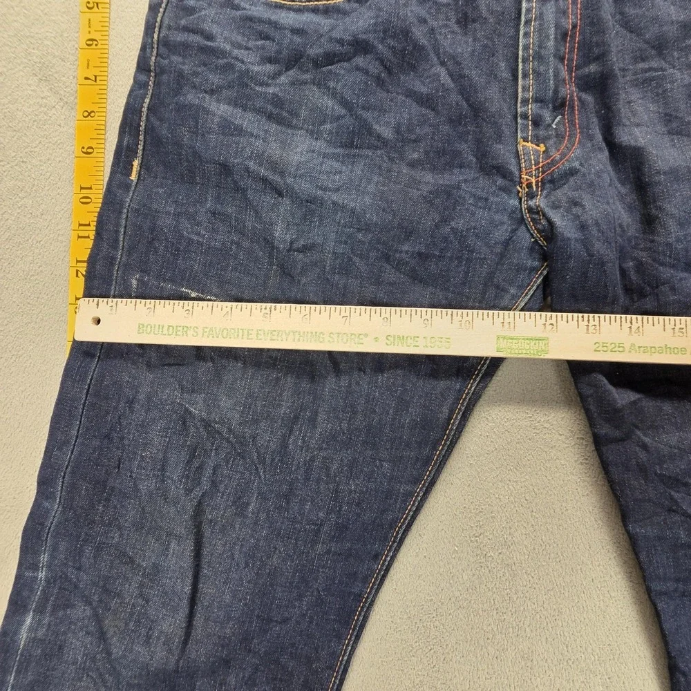 Levis Selvedge Jeans Mens Blue‎ Dark Wash Straight Regular Fits 31x29
